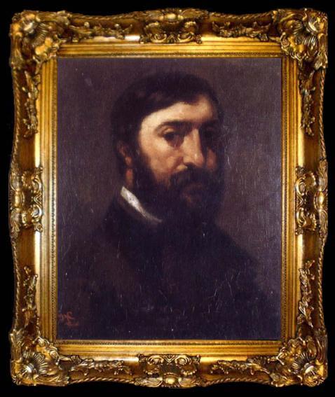 framed  Gustave Courbet Portrait of Adolphe Marlet, ta009-2