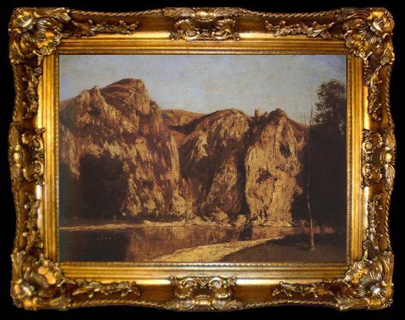 framed  Gustave Courbet River, ta009-2
