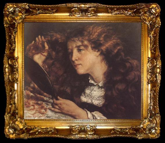 framed  Gustave Courbet Portrait of Jiaru, ta009-2