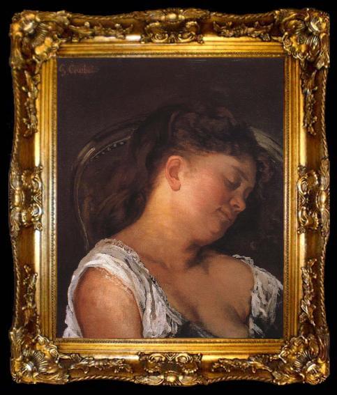 framed  Gustave Courbet Sleeping woman, ta009-2