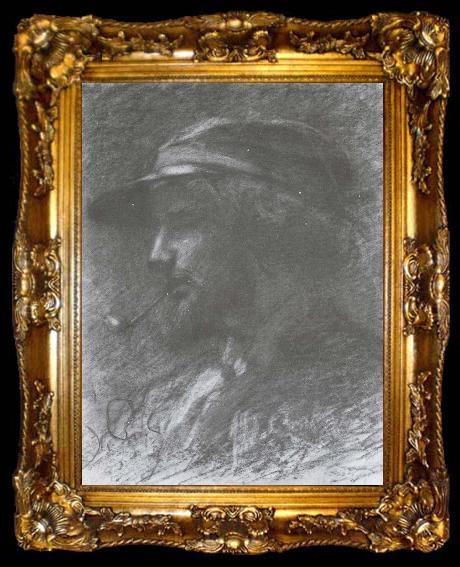 framed  Gustave Courbet Self-Portrait, ta009-2
