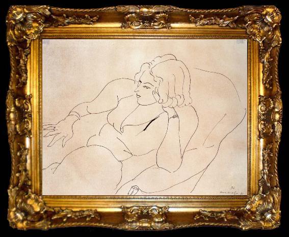 framed  Henri Matisse A woman sitting, ta009-2