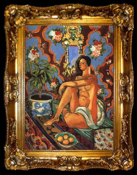 framed  Henri Matisse Decorative background characters, ta009-2
