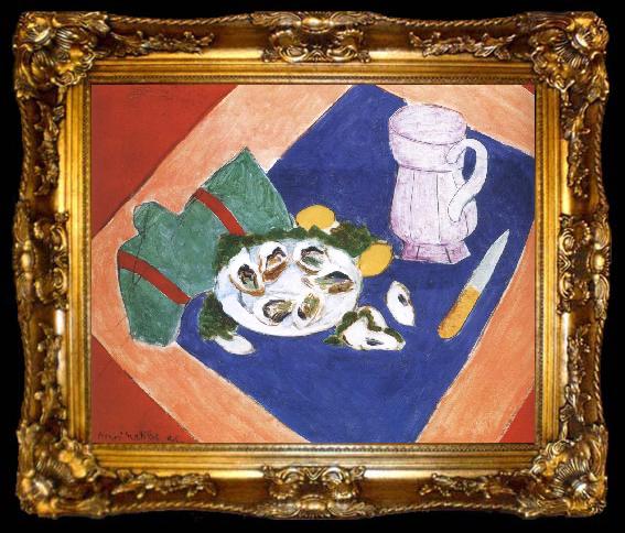 framed  Henri Matisse There is still life of oysters, ta009-2