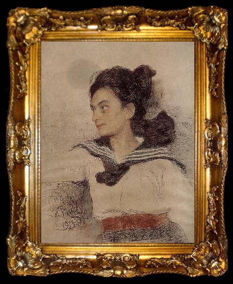 framed  Ilia Efimovich Repin Philip Lewin Reed Portrait, ta009-2