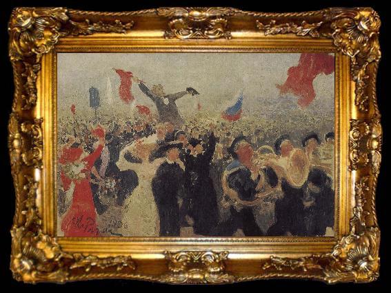 framed  Ilia Efimovich Repin Demonstrations, ta009-2