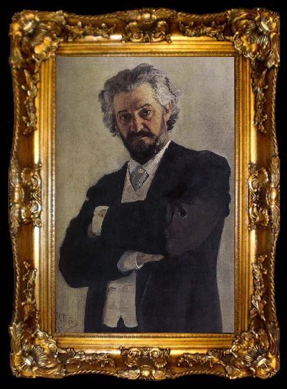 framed  Ilia Efimovich Repin Virginie portrait than Sokolovic, ta009-2