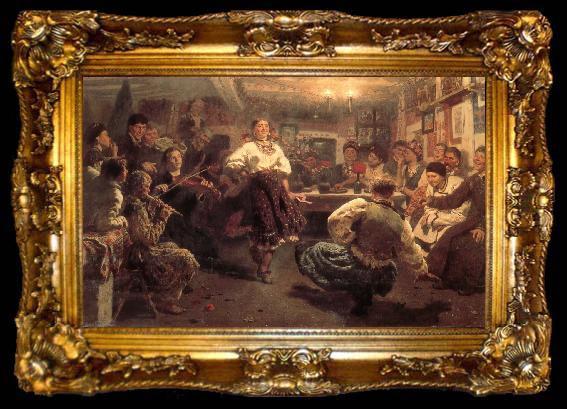 framed  Ilia Efimovich Repin Evenings, ta009-2