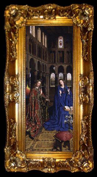 framed  Jan Van Eyck Annunciation, National Gallery of Art., ta009-2