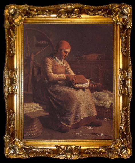 framed  Jean Francois Millet Peasant hackle wool, ta009-2