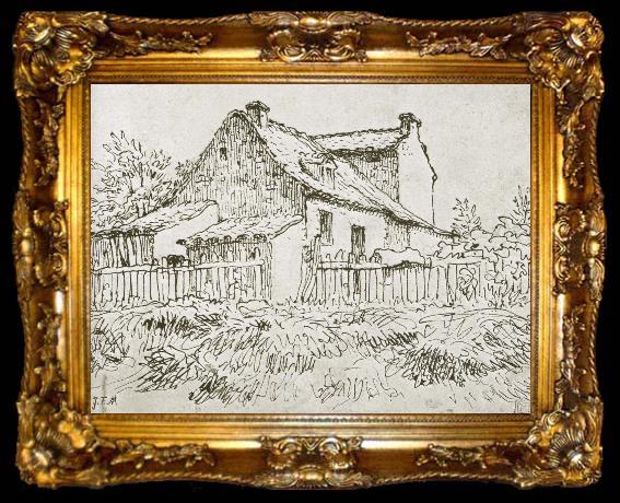 framed  Jean Francois Millet The house Beside wici, ta009-2