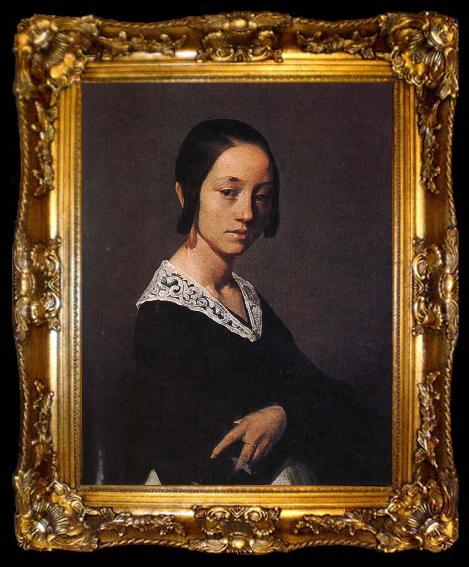 framed  Jean Francois Millet Portrait of Fierden, ta009-2