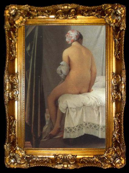 framed  Jean-Auguste Dominique Ingres bather of valpincon, ta009-2