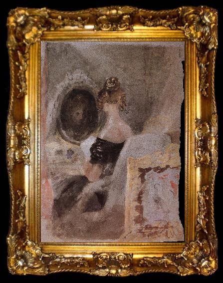 framed  Joseph Mallord William Turner Woman in the black, ta009-2