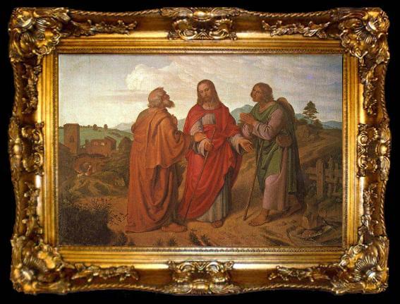 framed  Joseph von Fuhrich The walk to Emmaus, ta009-2