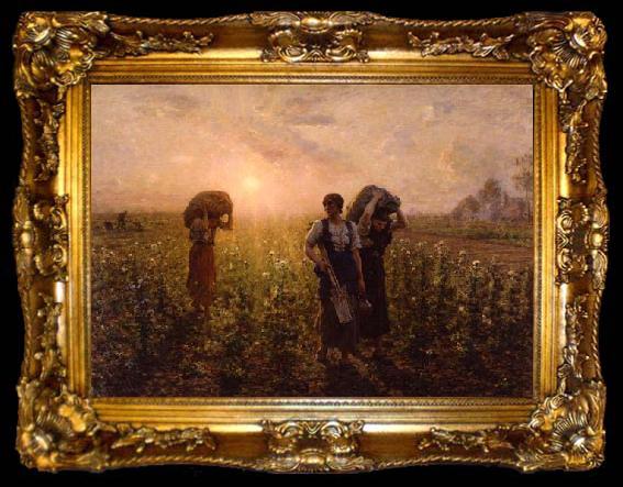 framed  Jules Breton The End of the Working Day, ta009-2