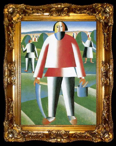 framed  Kasimir Malevich In the grass field, ta009-2