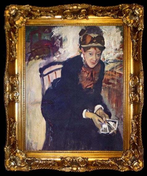 framed  Mary Cassatt Degas, Portrait of Miss Cassatt, ta009-2