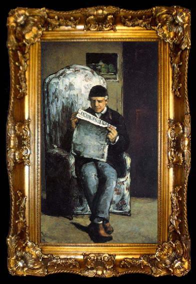 framed  Paul Cezanne Portrait of the Artist Father Louis Auguste Cezanne, ta009-2