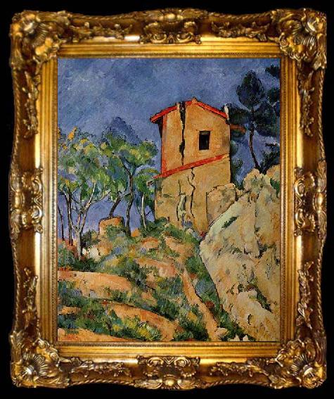 framed  Paul Cezanne The House with Burst Walls, ta009-2