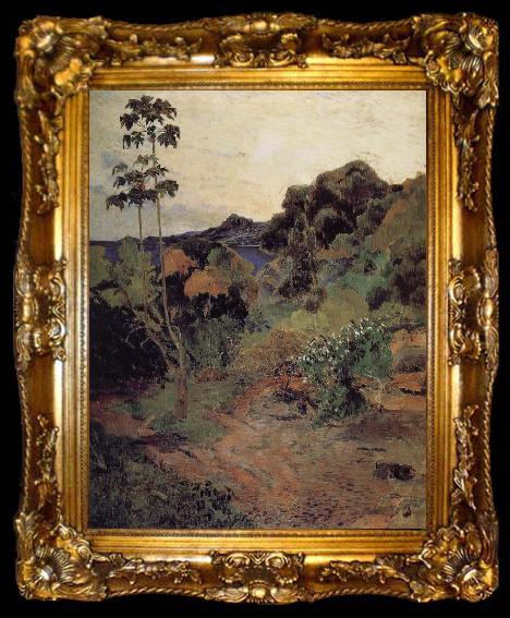 framed  Paul Gauguin Martinique tropical plants, ta009-2
