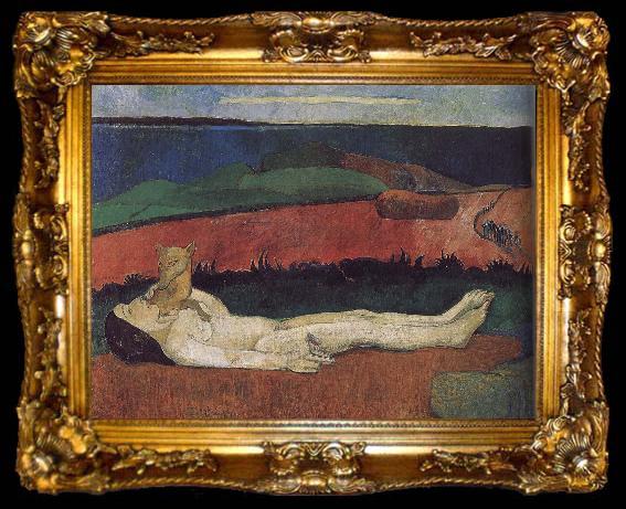 framed  Paul Gauguin The loss of virginity, ta009-2