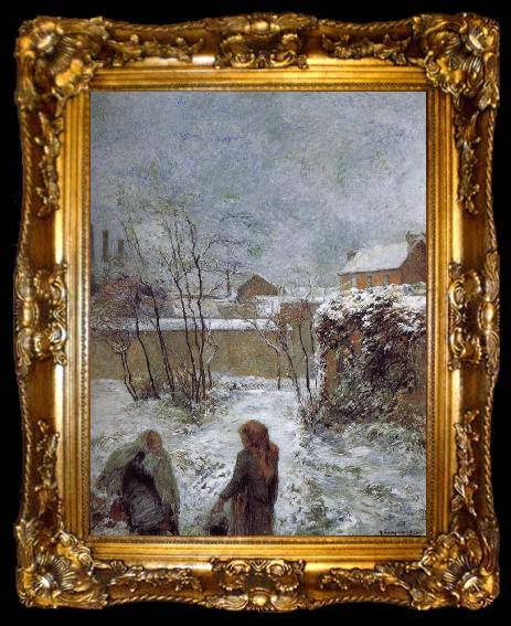 framed  Paul Gauguin Snow, ta009-2