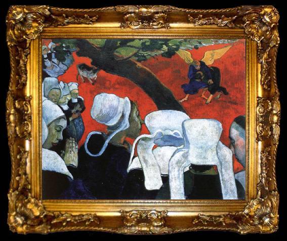 framed  Paul Gauguin the vision after the sermon, ta009-2