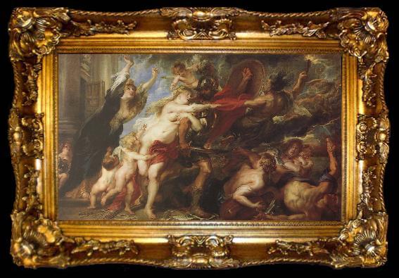 framed  Peter Paul Rubens The moral of the outbreak of war, ta009-2
