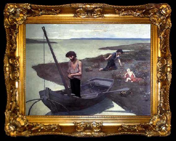 framed  Pierre Puvis de Chavannes The Poor Fisherman, ta009-2