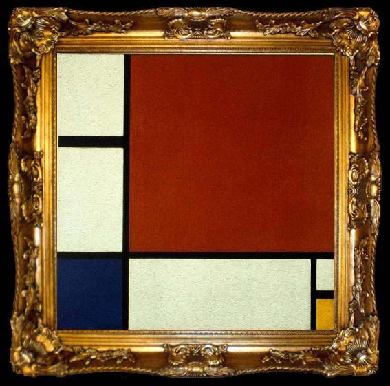 framed  Piet Mondrian Composition II in Red, Blue, and Yellow, ta009-2