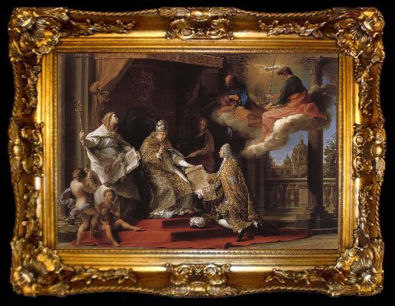 framed  Pompeo Batoni Pope Benedict XIV to the Earl Owen Deke Yi-wide introduction of the Bible, didactic, ta009-2