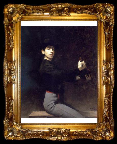 framed  Ramon Casas i Carbo Self portrait as a flamenco dancer, ta009-2