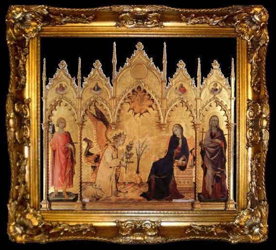 framed  Simone Martini The annunciation with Two Saints, ta009-2