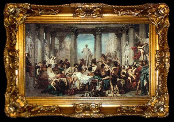 framed  Thomas Couture Romans in the Decadence of the Empire, ta009-2