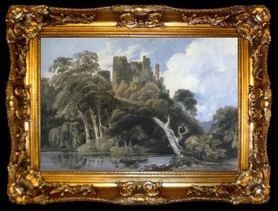 framed  Thomas Girtin berry pomeroy castle,devon, ta009-2
