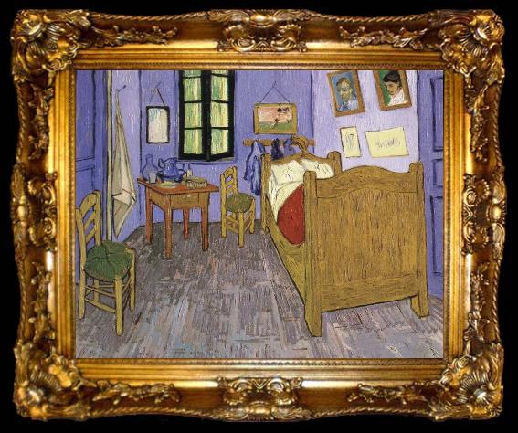 framed  Vincent Van Gogh the bedroom at arles, ta009-2