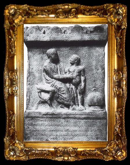 framed  jonathan miller ett grekiskt monument over en lakare, ta009-2
