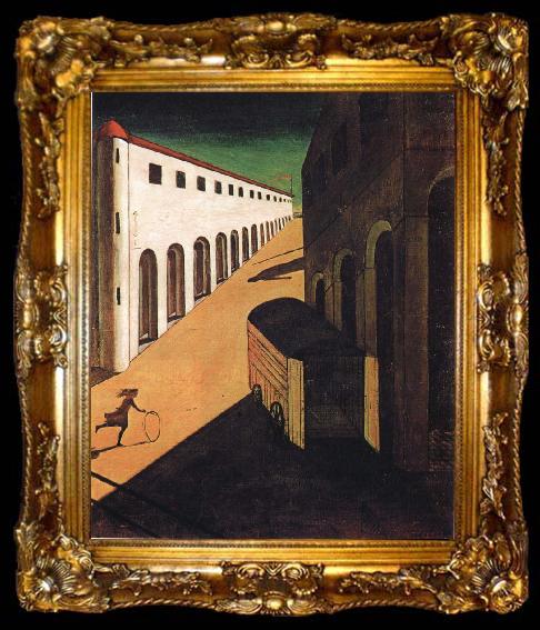 framed  unknow artist A melancholy and mysterious Street, ta009-2