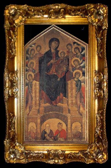 framed  unknow artist There are angels and prophets on the throne of Our Lady, ta009-2