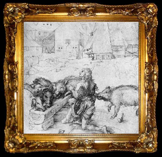 framed  Albrecht Durer The Prodigal Son among the Swine, ta009-2