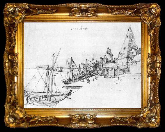 framed  Albrecht Durer Antwerp Harbour, ta009-2