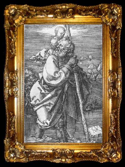 framed  Albrecht Durer St Christopher Facing to the Left, ta009-2