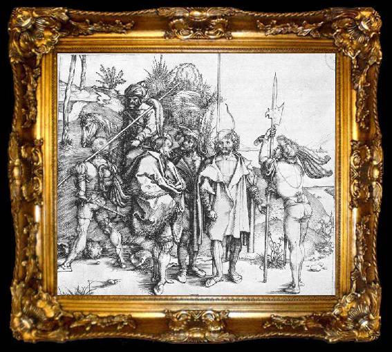 framed  Albrecht Durer Five Lansquenets and an Oriental on Horseback, ta009-2