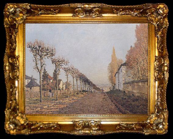 framed  Alfred Sisley Chemin de la Machine Louveciennes,, ta009-2