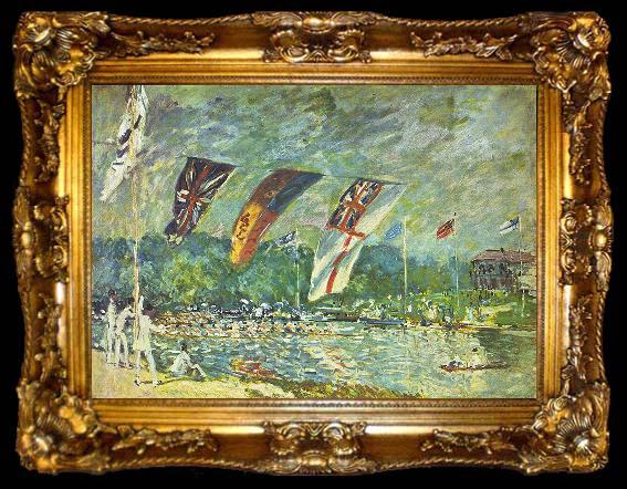 framed  Alfred Sisley Regatta at Molesey,, ta009-2