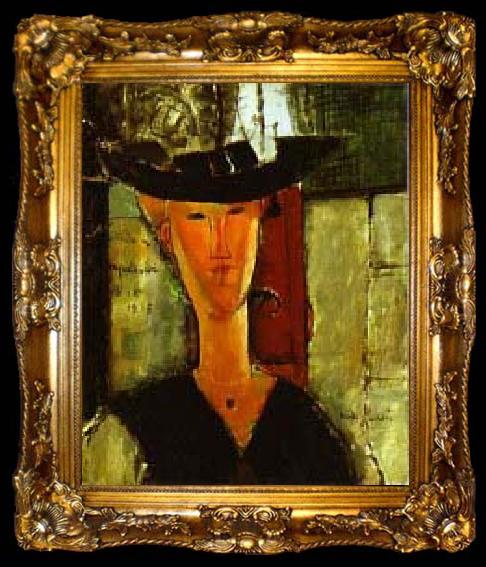 framed  Amedeo Modigliani Madame Pompadour by Modigliani, ta009-2