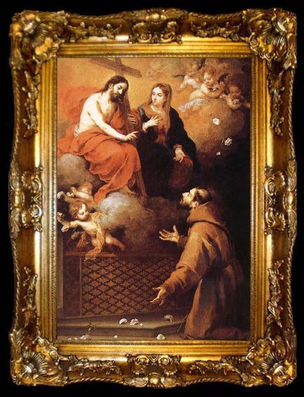 framed  Bartolome Esteban Murillo Jesus and Our Lady of St. Francis Koch, ta009-2