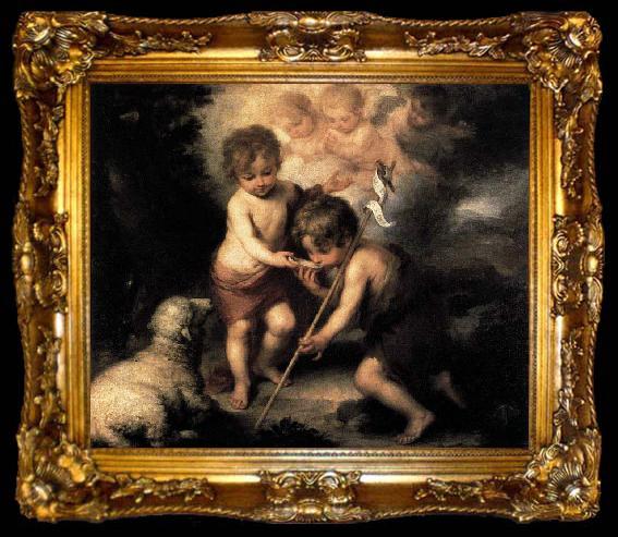 framed  Bartolome Esteban Murillo ) Infant Christ Offering a Drink of Water to St John, ta009-2