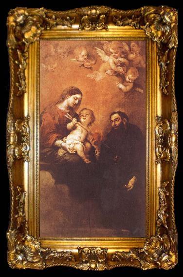 framed  Bartolome Esteban Murillo St. Augustine and Our Lady and Son, ta009-2